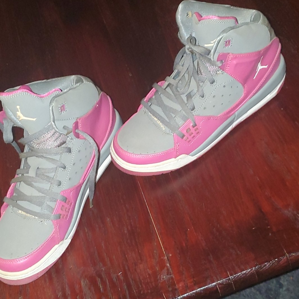 Pink and grey Jordan's